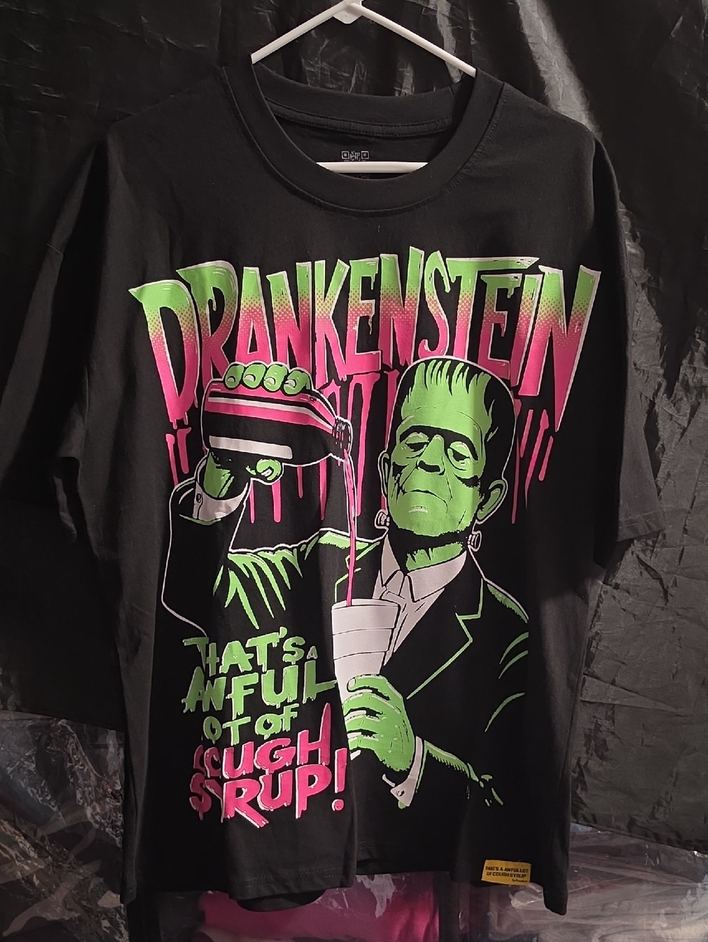 "That's A Awful Lot Of Cough Syrup" Graphic Tee by Desto Dubb - Black